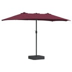 Garten-Sonnenschirm Bordeauxrot 385 x 209 x 244 cm Polyester