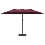 Garten-Sonnenschirm Bordeauxrot 385 x 209 x 244 cm Polyester