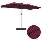 Garten-Sonnenschirm Bordeauxrot 385 x 209 x 244 cm Polyester