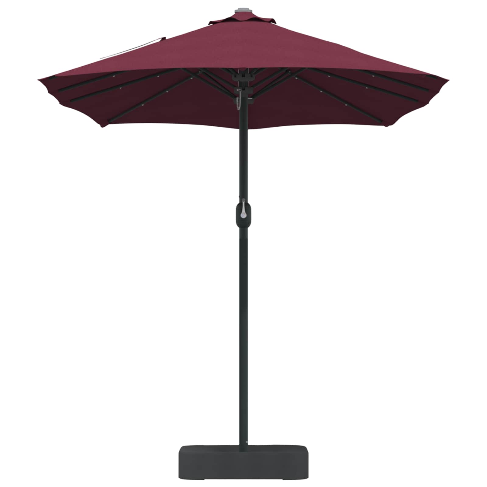 Garten-Sonnenschirm Bordeauxrot 385 x 209 x 244 cm Polyester