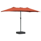 Garten-Sonnenschirm Terrakotta 385 x 209 x 244 cm Polyester