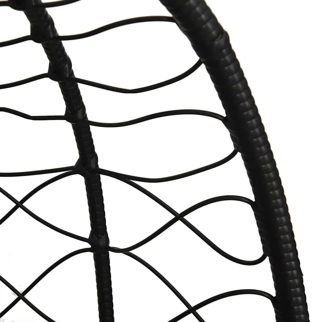 Hängendes Ei-Stuhl Anthrazit 91,5 x 54,5 x 107 cm Poly-Rattan