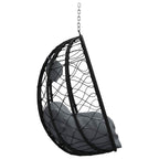 Hängendes Ei-Stuhl Anthrazit 91,5 x 54,5 x 107 cm Poly-Rattan