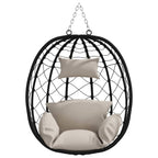 Hängendes Ei-Stuhl Taupe 91,5 x 54,5 x 107 cm Poly-Rattan