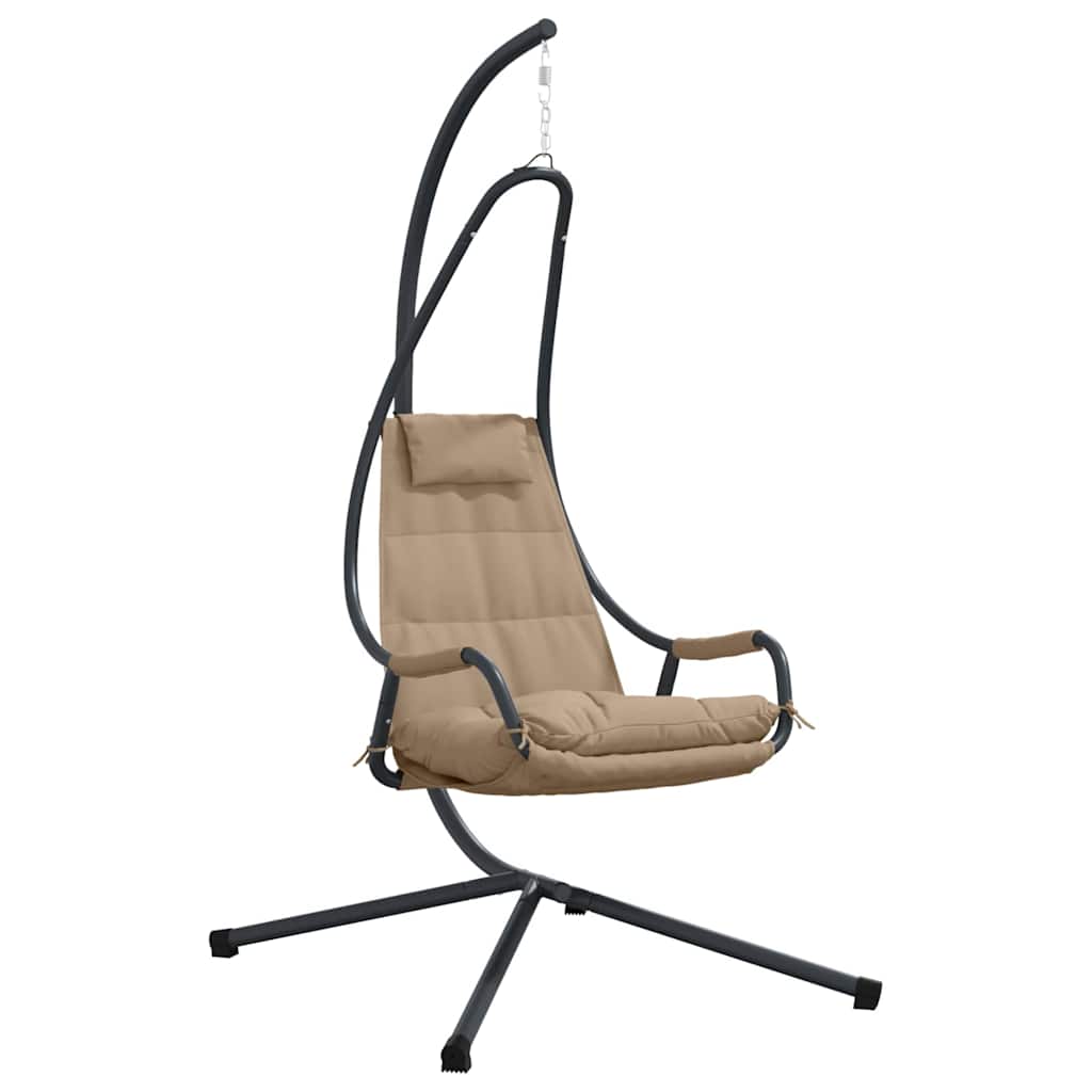 Hängendes Ei-Stuhl Taupe 94 x 107 x 196,5 cm Stahl