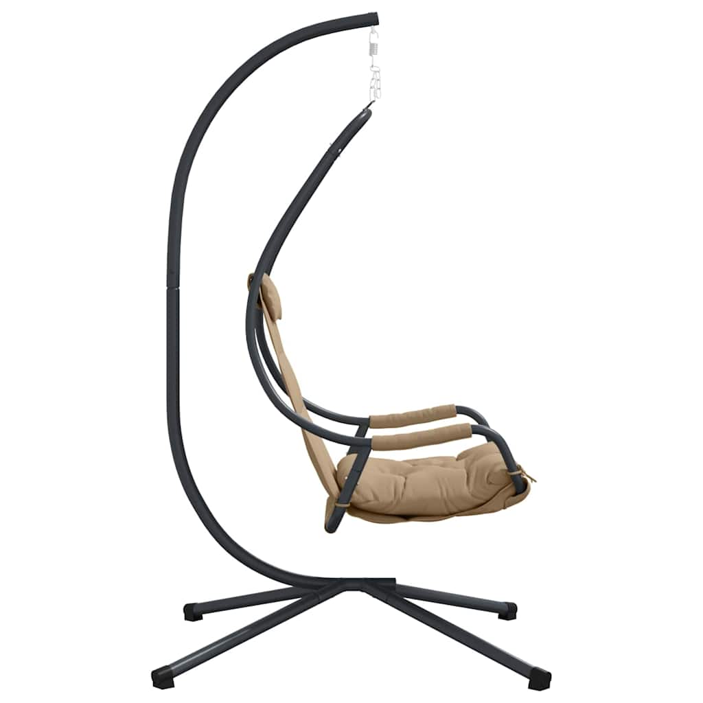 Hängendes Ei-Stuhl Taupe 94 x 107 x 196,5 cm Stahl