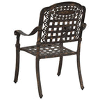Gartenstuhl 2 pcs Bronze 55 x 56,5 x 91cm Aluminium