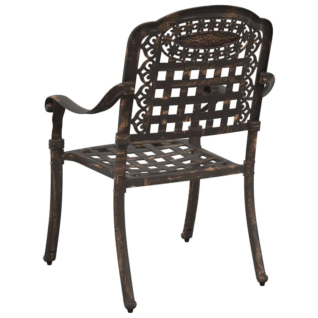 Gartenstuhl 2 pcs Bronze 55 x 56,5 x 91cm Aluminium