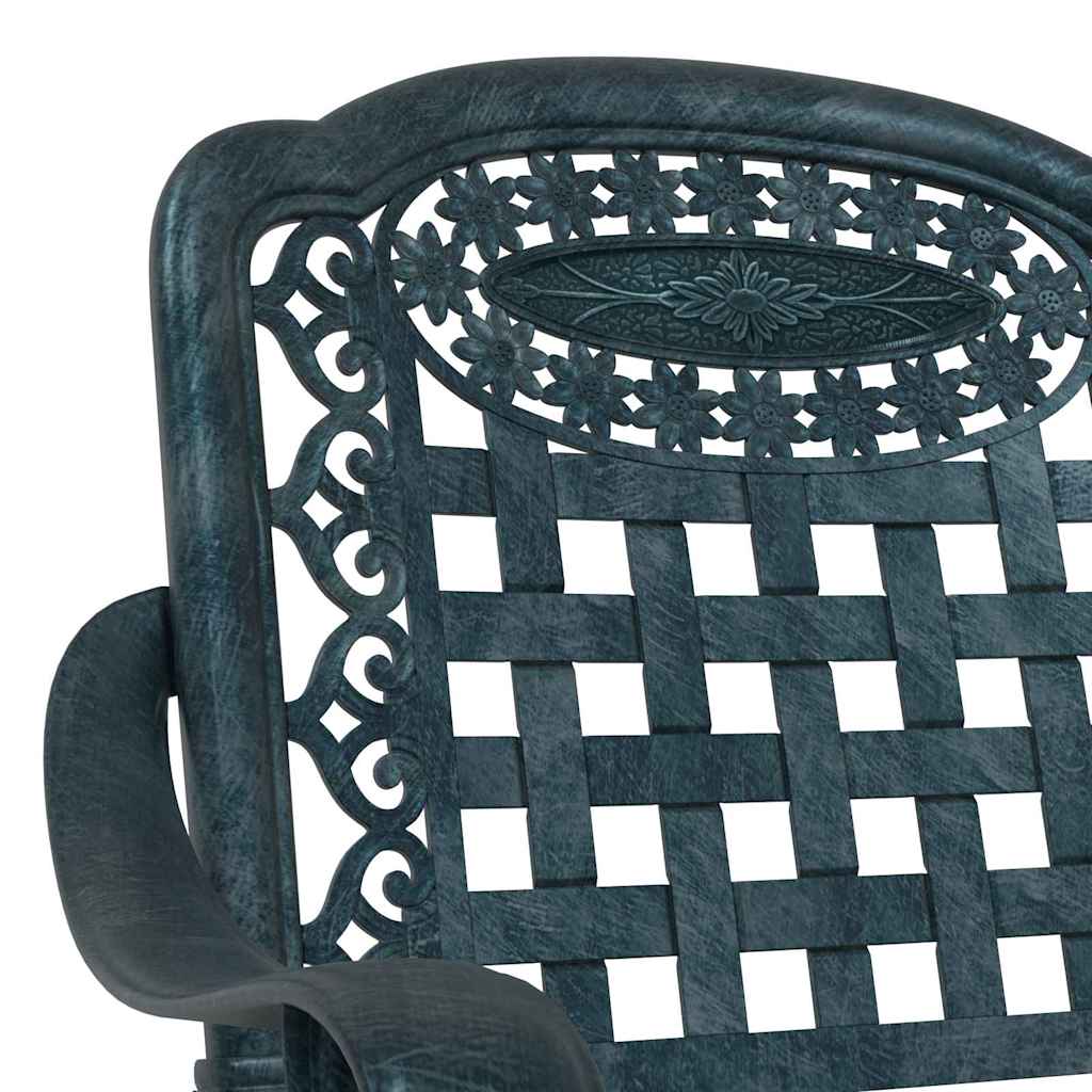 Gartenstuhl 2 pcs Grün 55 x 56,5 x 91cm Aluminium