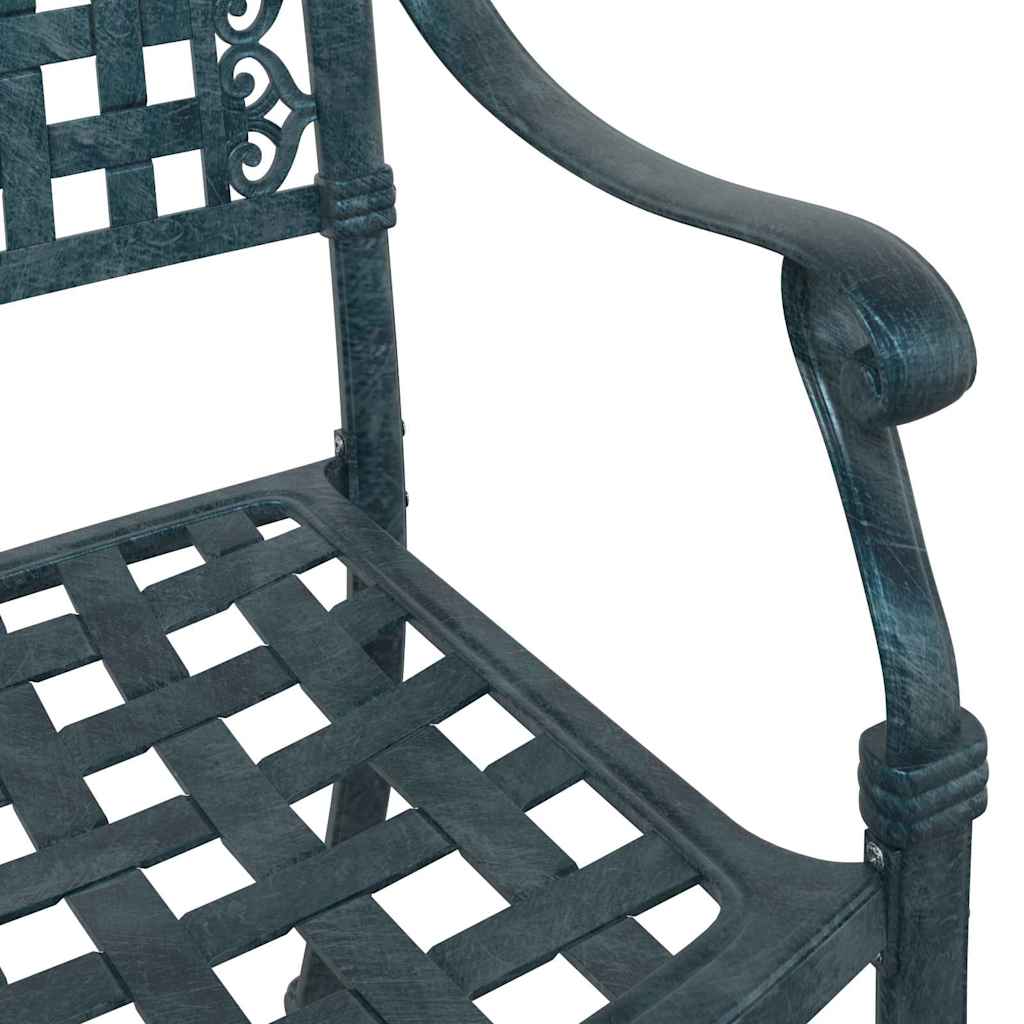 Gartenstuhl 2 pcs Grün 55 x 56,5 x 91cm Aluminium