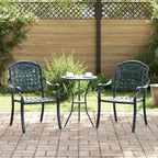 Gartenstuhl 2 pcs Grün 55 x 56,5 x 91cm Aluminium