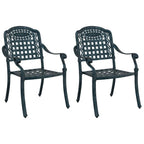 Gartenstuhl 2 pcs Grün 55 x 56,5 x 91cm Aluminium
