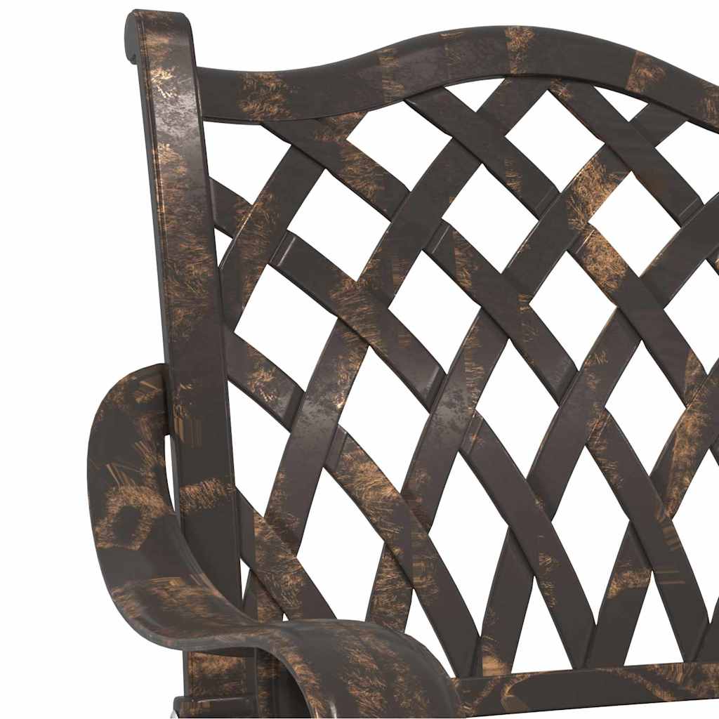 Gartenstuhl 2 pcs Bronze 56 x 55 x 92,5cm Aluminium