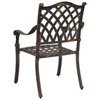 Gartenstuhl 2 pcs Bronze 56 x 55 x 92,5cm Aluminium