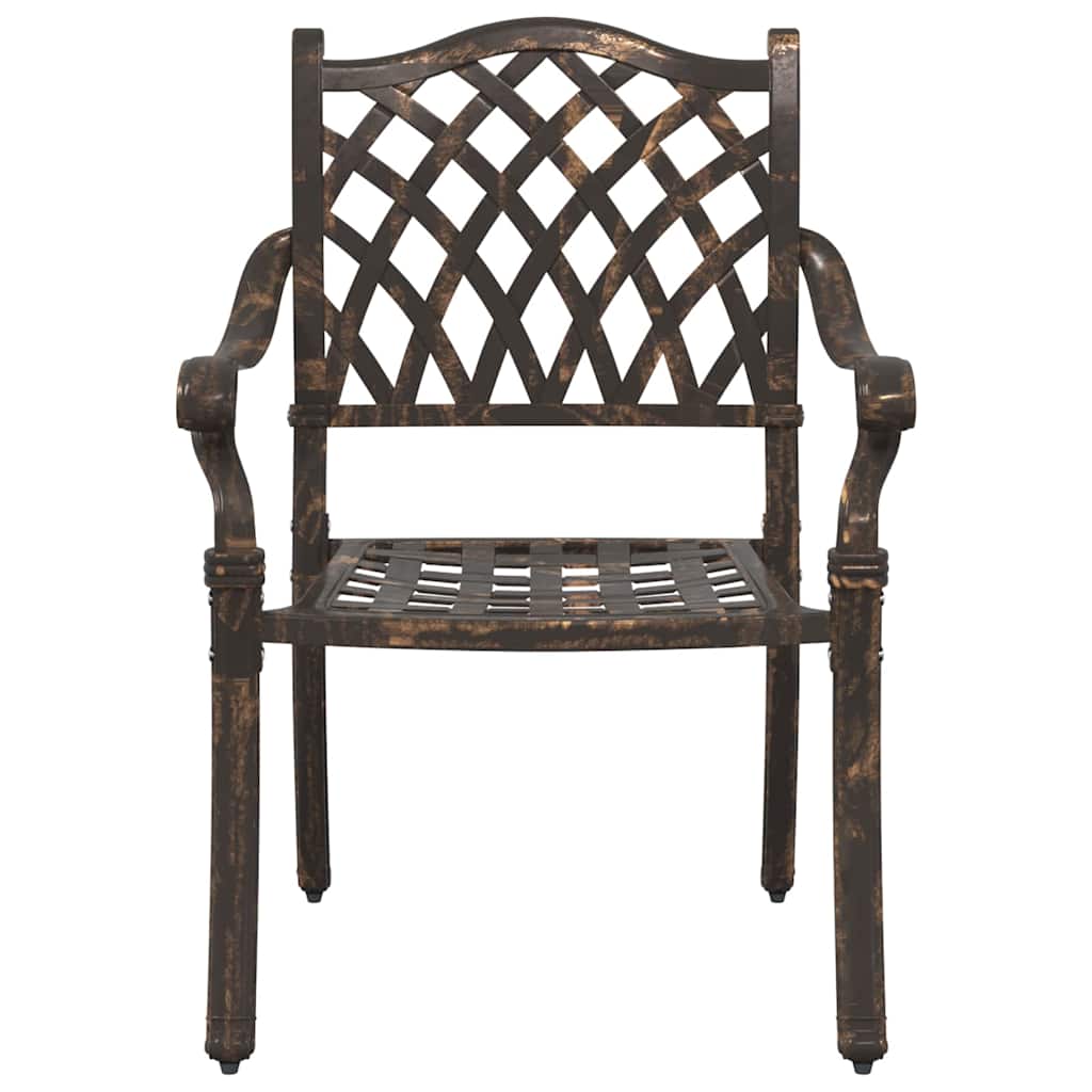 Gartenstuhl 2 pcs Bronze 56 x 55 x 92,5cm Aluminium