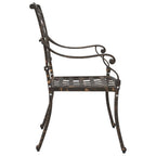 Gartenstuhl 2 pcs Bronze 56 x 55 x 92,5cm Aluminium