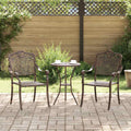 Gartenstuhl 2 pcs Bronze 55 x 55 x 92,5cm Aluminium