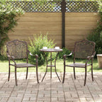 Gartenstuhl 2 pcs Bronze 55 x 55 x 92,5cm Aluminium