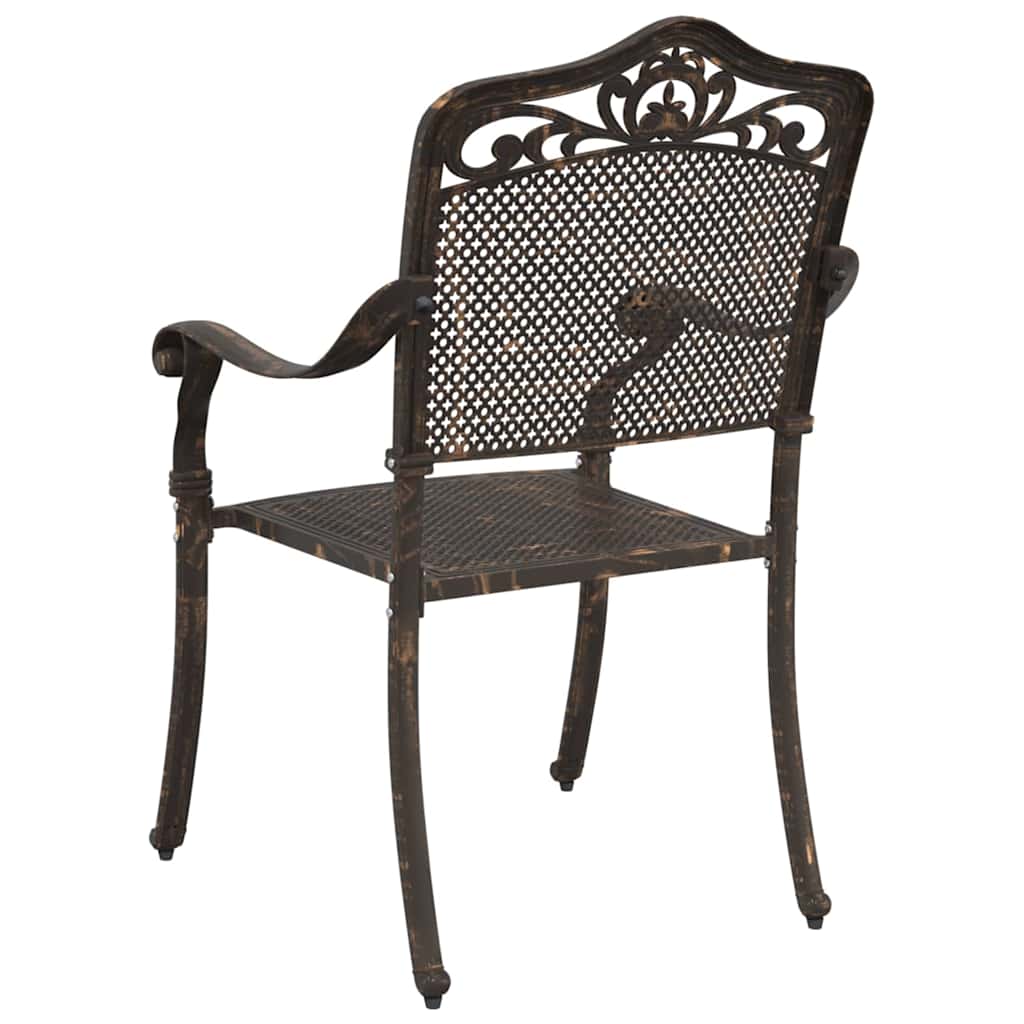 Gartenstuhl 2 pcs Bronze 55 x 55 x 92,5cm Aluminium