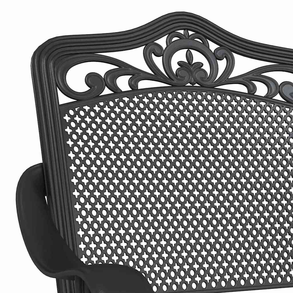 Gartenstuhl 2 pcs Schwarz 55 x 55 x 92,5cm Aluminium