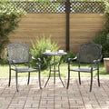 Gartenstuhl 2 pcs Schwarz 55 x 55 x 92,5cm Aluminium