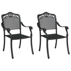 Gartenstuhl 2 pcs Schwarz 55 x 55 x 92,5cm Aluminium