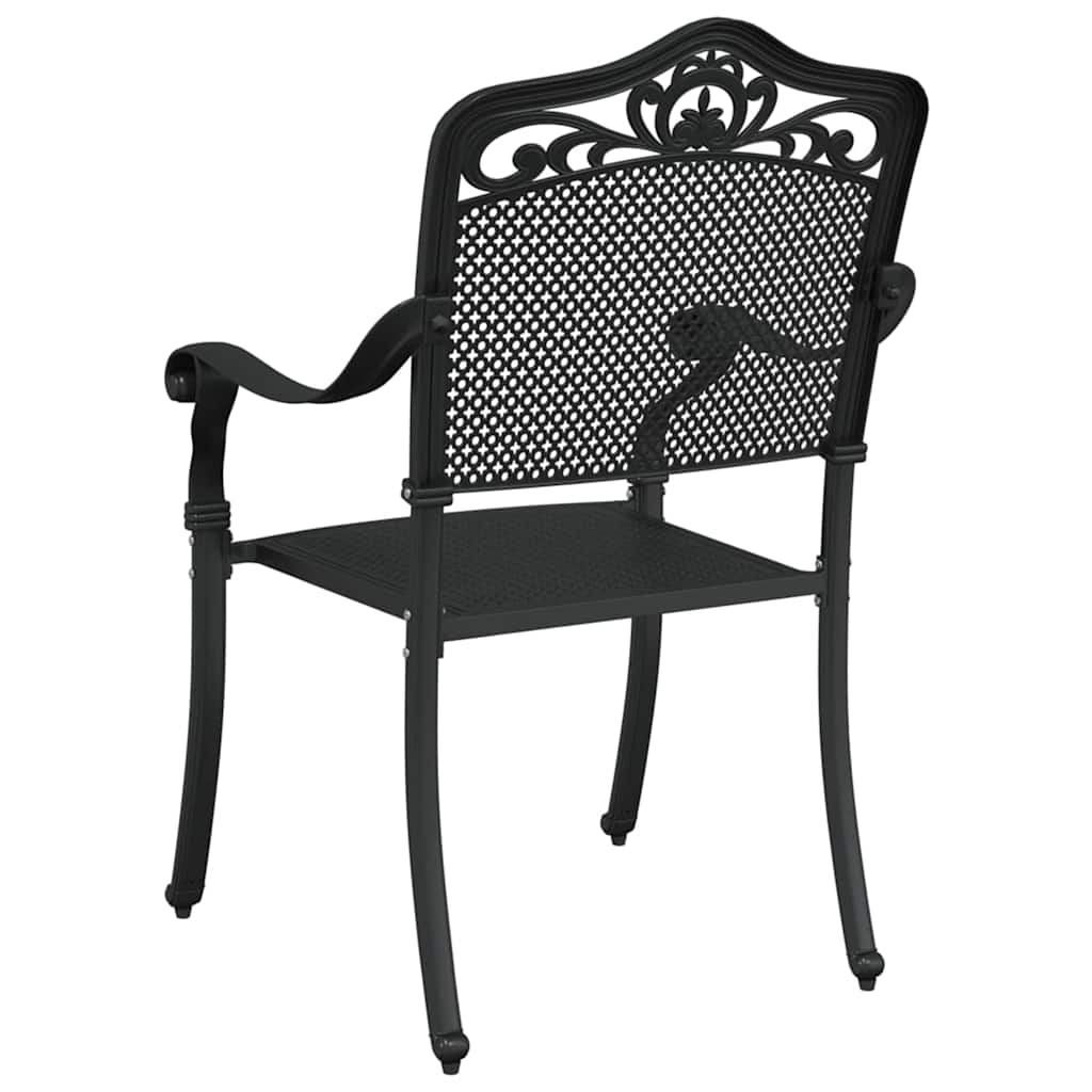 Gartenstuhl 2 pcs Schwarz 55 x 55 x 92,5cm Aluminium