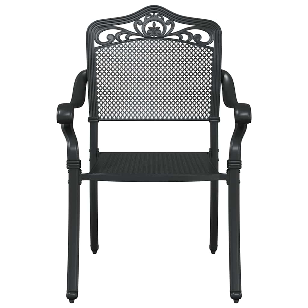 Gartenstuhl 2 pcs Schwarz 55 x 55 x 92,5cm Aluminium
