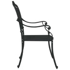 Gartenstuhl 2 pcs Schwarz 55 x 55 x 92,5cm Aluminium