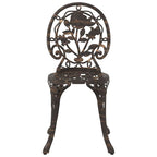 Garten Bistro Set 3 pcs Bronze Aluminium