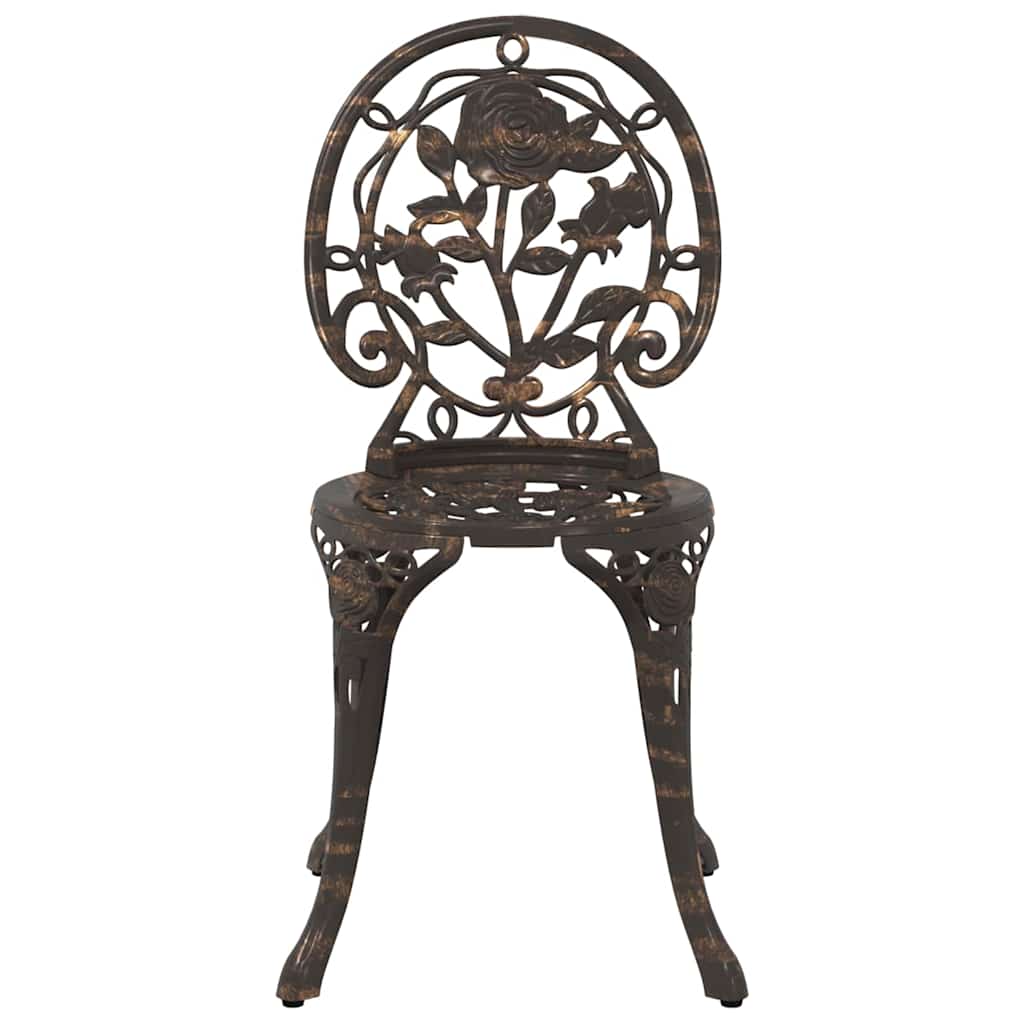 Garten Bistro Set 3 pcs Bronze Aluminium