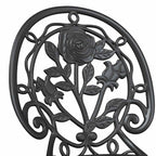 Garten Bistro Set 3 pcs Schwarz Aluminium