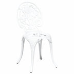 Garten Bistro Set 3 pcs Weiß Aluminium