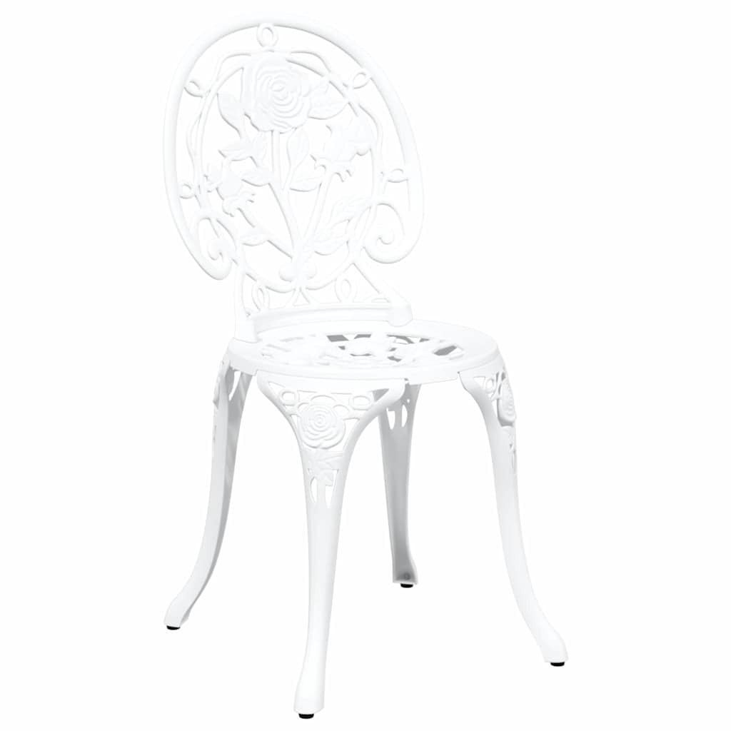 Garten Bistro Set 3 pcs Weiß Aluminium