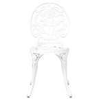 Garten Bistro Set 3 pcs Weiß Aluminium