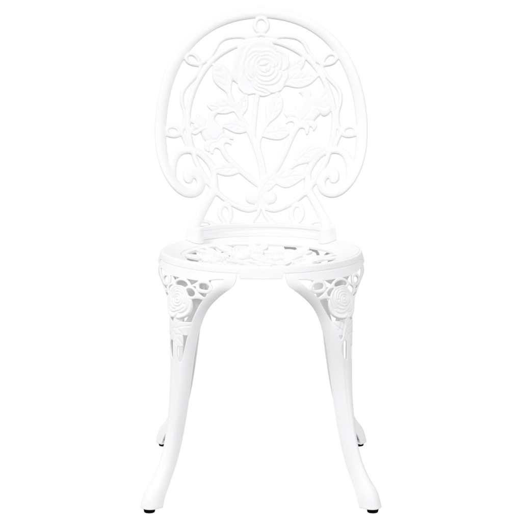 Garten Bistro Set 3 pcs Weiß Aluminium