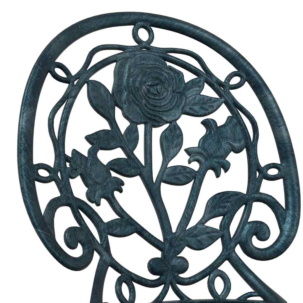 Garten Bistro Set 3 pcs Grün Aluminium