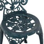 Garten Bistro Set 3 pcs Grün Aluminium