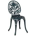 Garten Bistro Set 3 pcs Grün Aluminium