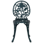 Garten Bistro Set 3 pcs Grün Aluminium