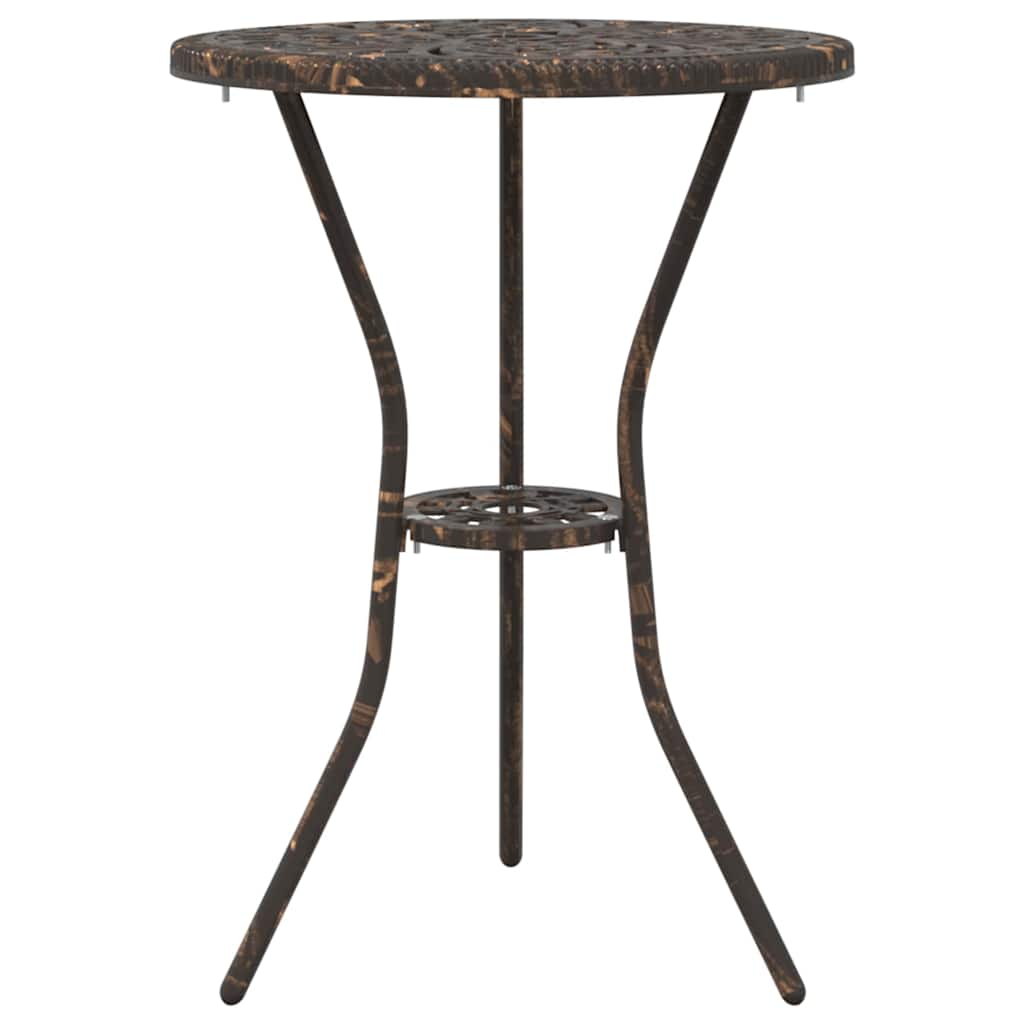 Garten Bistro Set 3 pcs Bronze Aluminium