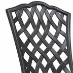 Garten Bistro Set 3 pcs Schwarz Aluminium
