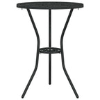 Garten Bistro Set 3 pcs Schwarz Aluminium