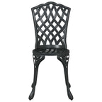 Garten Bistro Set 3 pcs Schwarz Aluminium