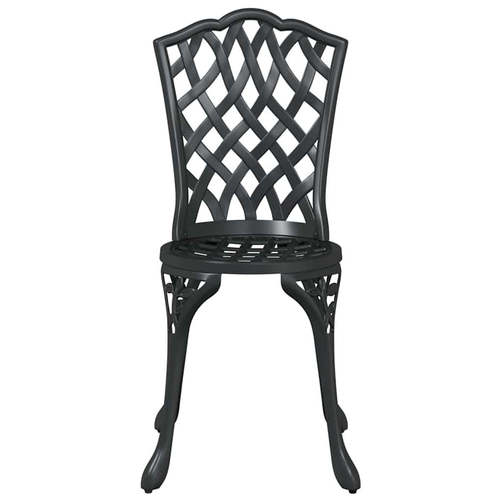 Garten Bistro Set 3 pcs Schwarz Aluminium