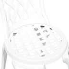 Garten Bistro Set 3 pcs Weiß Aluminium