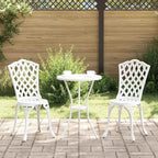 Garten Bistro Set 3 pcs Weiß Aluminium