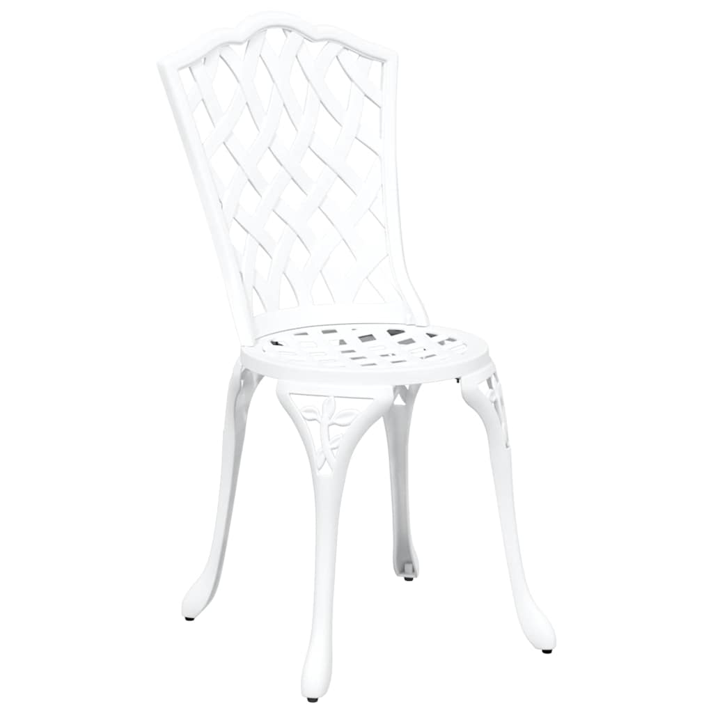 Garten Bistro Set 3 pcs Weiß Aluminium