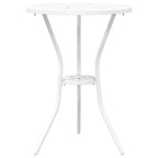 Garten Bistro Set 3 pcs Weiß Aluminium