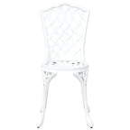Garten Bistro Set 3 pcs Weiß Aluminium